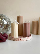 Load image into Gallery viewer, Ribbed pillar candles