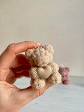 Load image into Gallery viewer, Rose bear candle