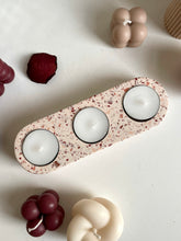 Load image into Gallery viewer, Theelichthouder - bordeaux & roze terrazzo