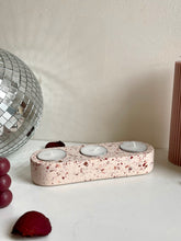 Load image into Gallery viewer, Theelichthouder - bordeaux & roze terrazzo