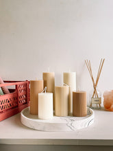 Load image into Gallery viewer, set 3 ribbelkaarsen - beige