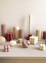 Load image into Gallery viewer, Ribbed pillar candles