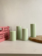Load image into Gallery viewer, Ribbed pillar candles