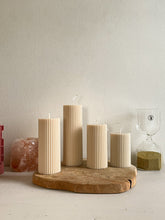 Load image into Gallery viewer, Ribbed pillar candles