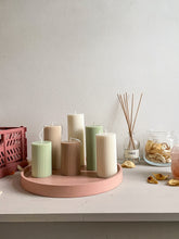 Load image into Gallery viewer, Ribbed pillar candles