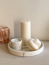 Load image into Gallery viewer, Ribbed pillar candles