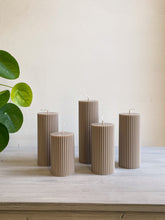 Load image into Gallery viewer, Ribbed pillar candles