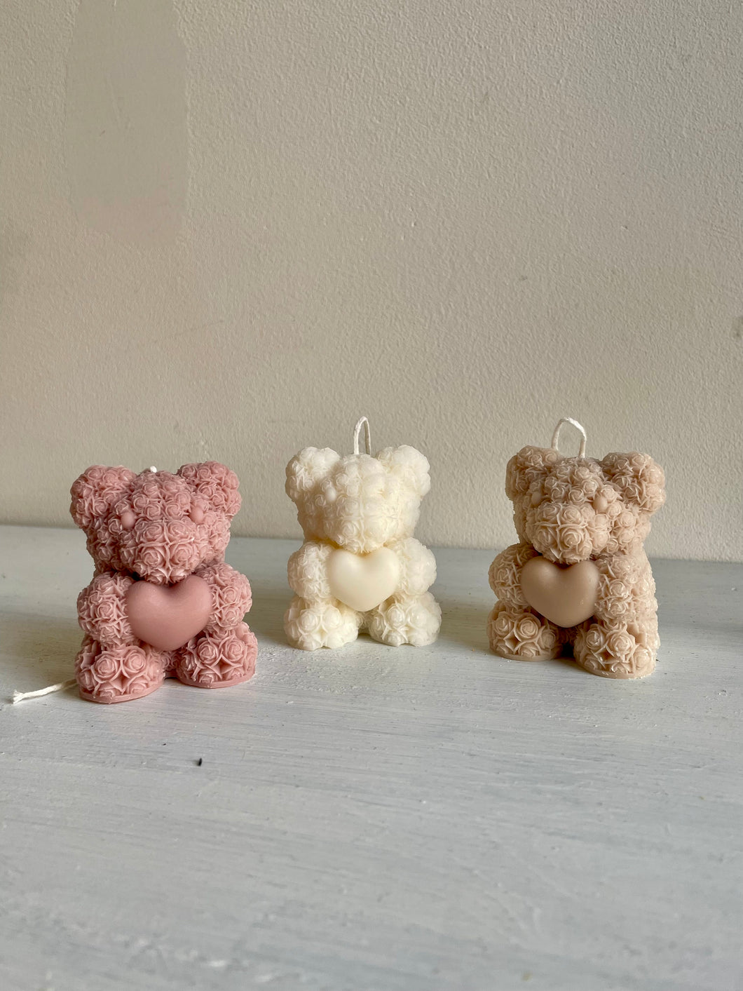 Rose bear candle